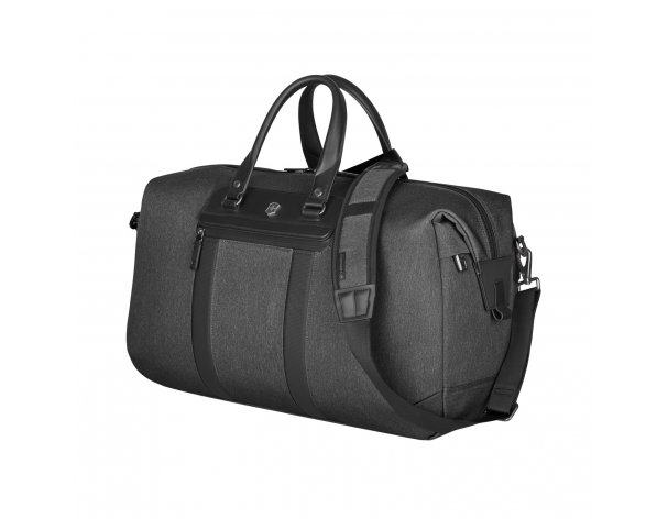 Travel bag Victorinox Architecture Urban 2 Weekender, polyester/leather, 24x56x30 cm, 45 L, grey (612667)