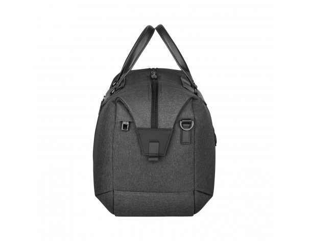 Travel bag Victorinox Architecture Urban 2 Weekender, polyester/leather, 24x56x30 cm, 45 L, grey (612667)
