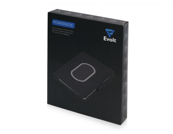 Органайзер с беспроводной зарядкой Evolt Powernote, 5000 мАч, светло-серый (593918)