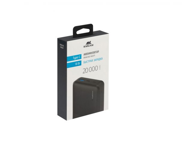 Battery external Rivacase VA2571, 20000 mAh, black (94353)