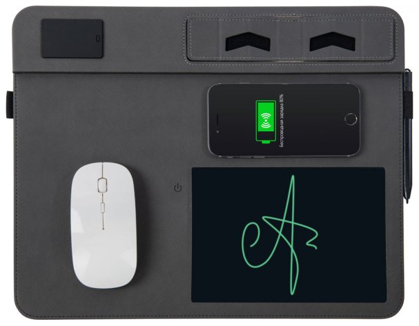 Wireless Charging LCD Mouse Pad Qjet Multi Pad 10W Black (788725)