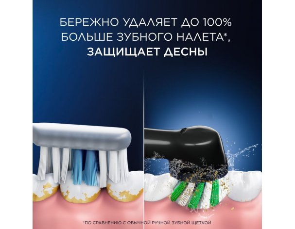Щетка зубная электрическая Oral-B Pro Series 1, бирюзовая, 1 сменная насадка + Насадки Oral-B CrossAction EB50RB-2, 2 шт