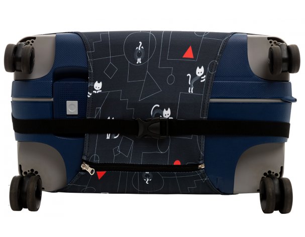Чехол для чемодана Routemark Коты и порядок в черном S (SP310)