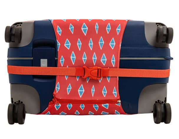 Cover for a suitcase Routemark Rhombus in red S (SP310)