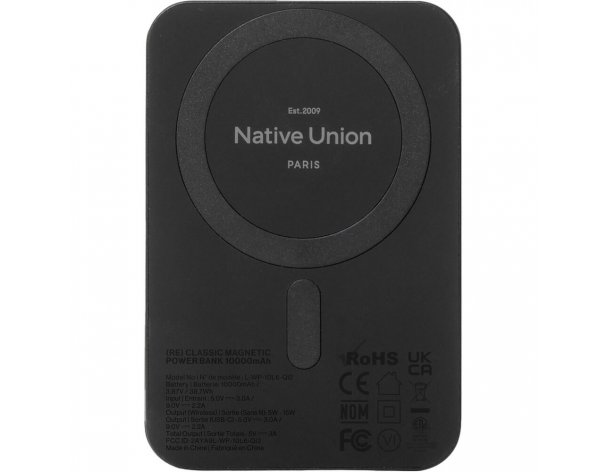 Аккумулятор внешний Native Union Classic Power Bank 10000 мАч чёрный (PB-10KMS-BLK)