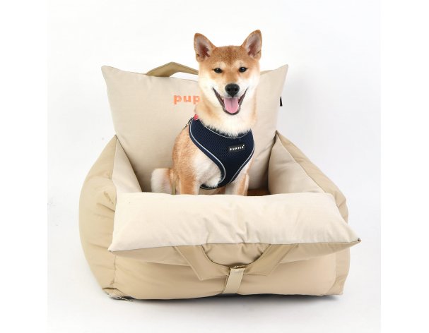 Car seat for dogs Puppia Car Seat beige, 53х52х43 cm, L RA-325566