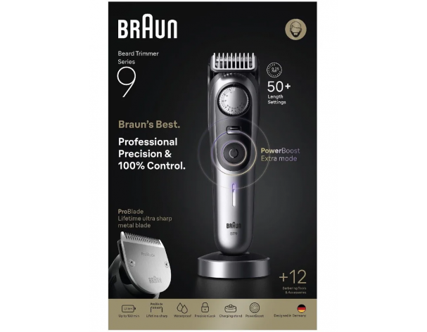 Триммер электрический Braun BT9560 Silver Matte