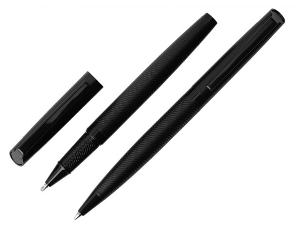 Gift pen set Lettertone Dumas: a ballpoint pen and a rollerball, 4 refillable ink cartridges (2 ballpoint, 2 rollerball), and a case (180937).