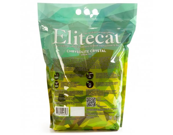 Наполнитель впитывающий силикагель EliteCat Chrysolite Green Tea 7.6 л