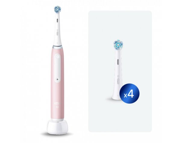 Щетка зубная электрическая Oral-B iO 3 Blush Pink + насадки Oral-B Ultimate Clean 4 шт