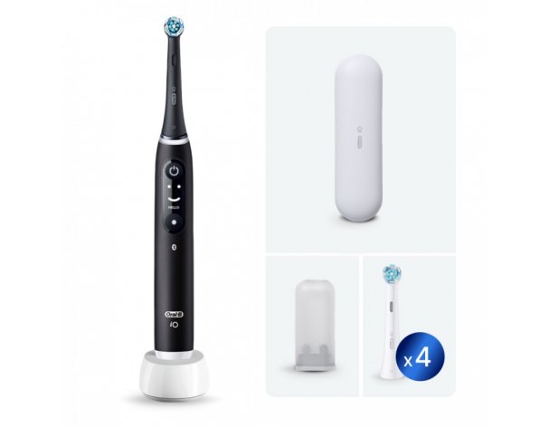 Electric toothbrush Oral-B iO 6 Black Lava + additional attachments Oral-B 4 pcs