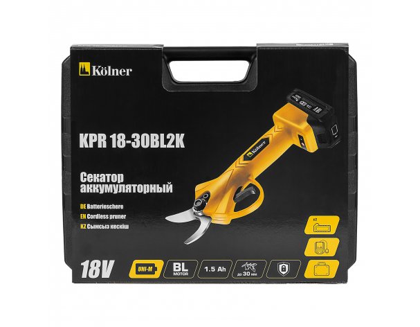 Секатор аккумуляторный Kolner KPR 18-30BL2K 18V UNI-M Standard