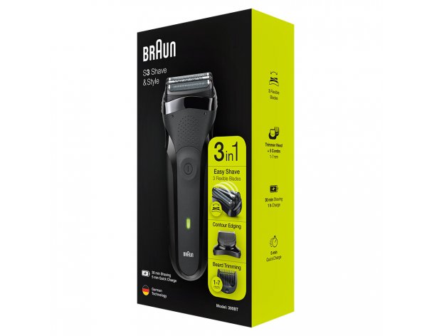 Электробритва Braun Series 3 Shave&Style 300bt + насадка-триммер и 5 гребней