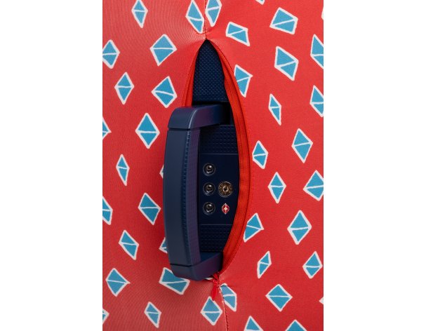 Cover for a suitcase Routemark Rhombus in red S (SP310)