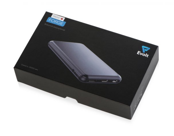 Аккумулятор внешний Evolt Forge v.2, металл, 10000mah, красный (591201)