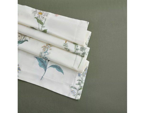 Bedding set Arya Simple Living Bouquette single olive, white 8680943243416