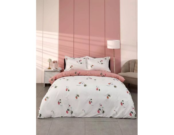 Комплект постельного белья Arya Simple Living Rosette семейный розовый 8680943243652