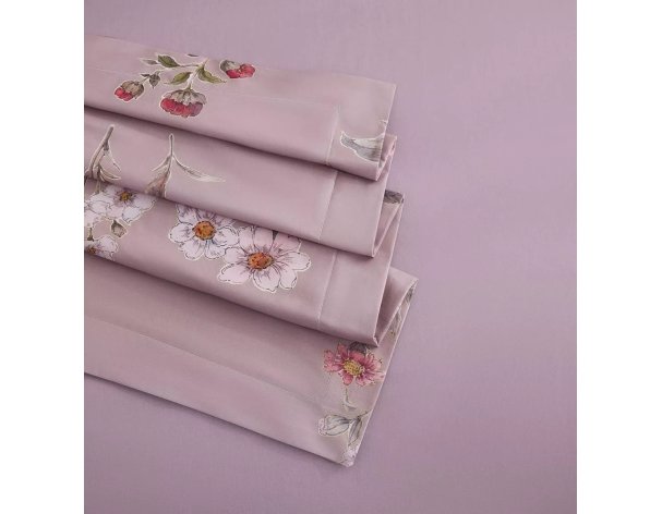 Комплект постельного белья Arya Alamode Anemon евро, 2-спальный Пудрово-розовый 8680943244048