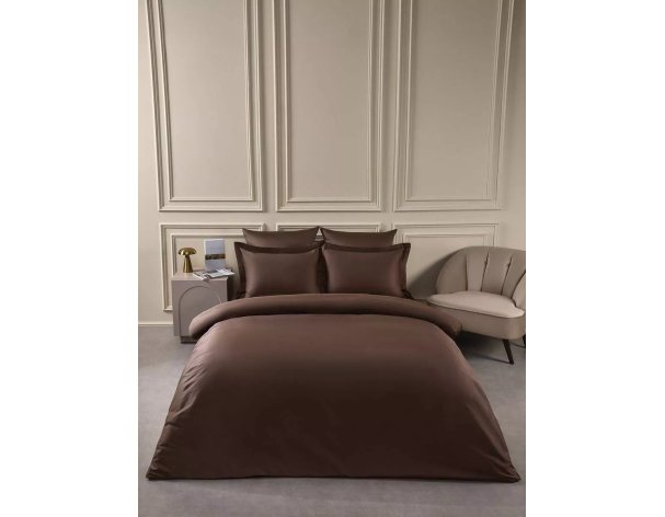 Bedding set Arya Vip single dark brown 8680943244321
