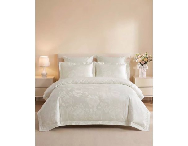 Bedding set Arya Luxuria Camillia Euro, double ecru 8680943260376
