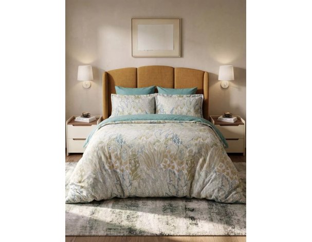 Bedding set Arya Harmony Oasis Euro, double blue 8680943260567