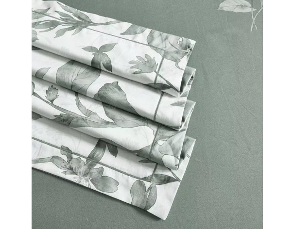 Bedding set Arya Allure Midnight Euro, double grey, white 8680943260680