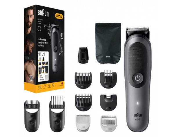Триммер электрический Braun AIO5560 MS Grey