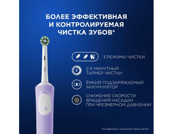 Набор щетка зубная электрическая Oral-B Vitality Pro D103.413.3 Lilac Mist + Бритва Gillette Venus Swirl с 1 сменной кассетой
