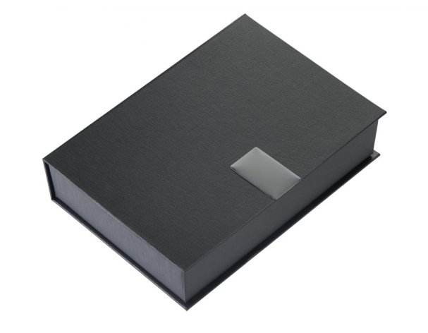 Gift set Lettertone Goethe with A5 notepad, 2 pens and a cardholder, black