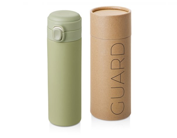 Thermocup vacuum with a Waterline Guard button, 400 ml, tube, olive (827513W)
