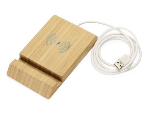 Устройство зарядное беспроводное из бамбука Bamboo collection Jetty, 10 Вт, натуральный (591074)