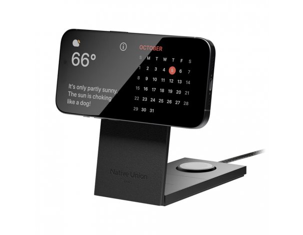 Устройство зарядное беспроводное Native Union Rise Magnetic 3-in-1 (RS-3IN1-BLK)