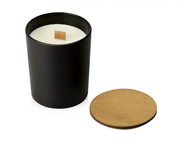 Soy scented candle in glass Kiana Niort, black