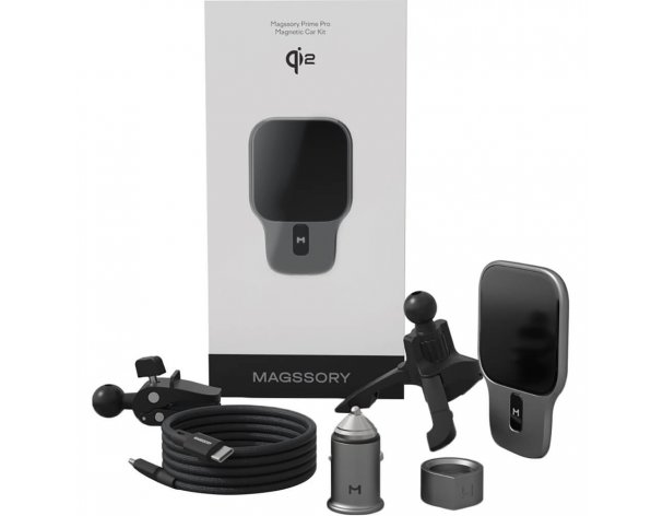 Устройство зарядное Magssory Prime Pro для Apple Qi2 серый (KIT031)