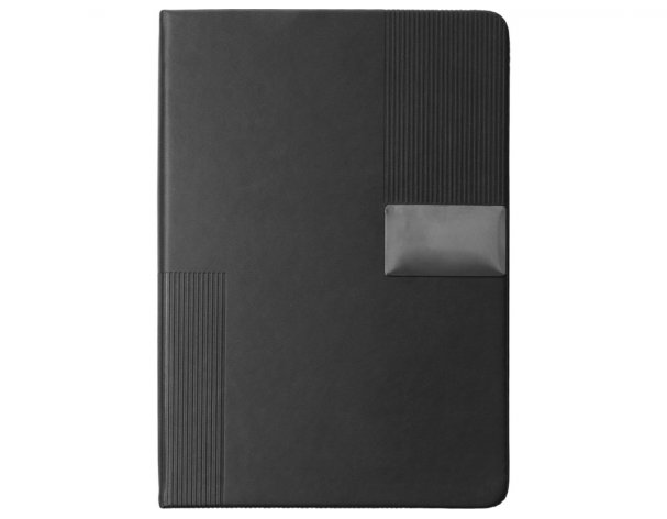 Gift set Lettertone Goethe with A5 notepad, 2 pens and a cardholder, black