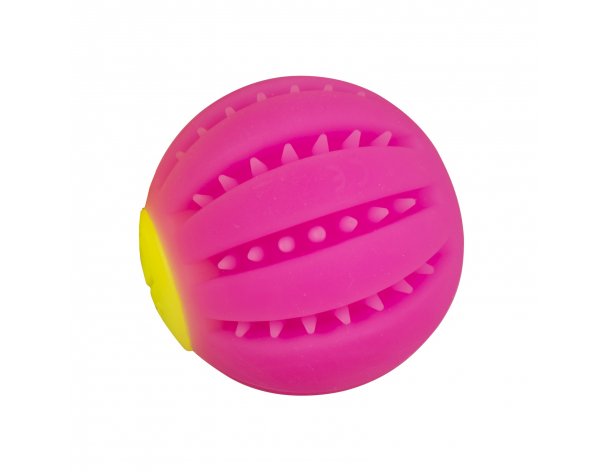 Игрушка для собак интерактивная Duvo+ Мяч светящийся, розовый, 6.3 см RA-325374