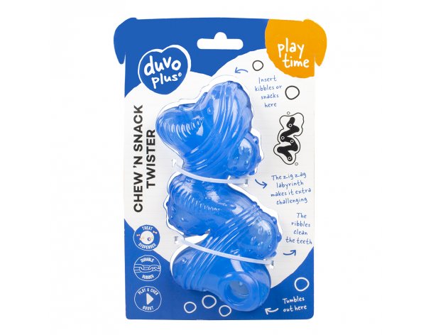 Игрушка для собак резиновая Duvo+ «‎Чистые зубки», синяя, 16.5x7x7 см