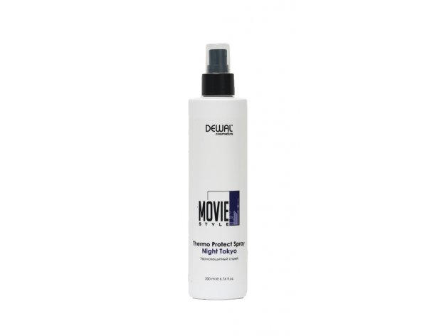 Heat-protective hair spray Dewal Cosmetics Thermo Protect Spray Night Tokyo Movie Style, 200 ml
