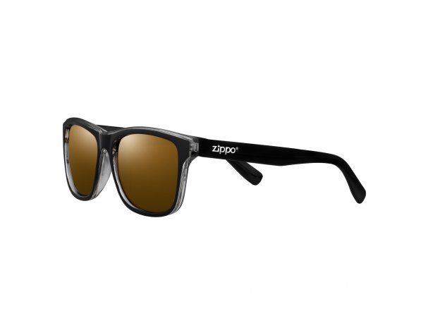 Sunglasses Zippo, unisex, polycarbonate frames, black transparent (OB201-10)