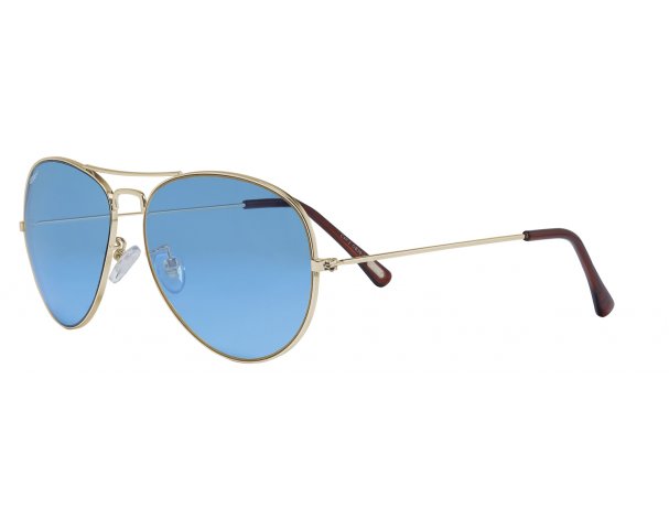 Sunglasses Zippo, unisex, copper frames, blue lenses, gold (OB36-21)