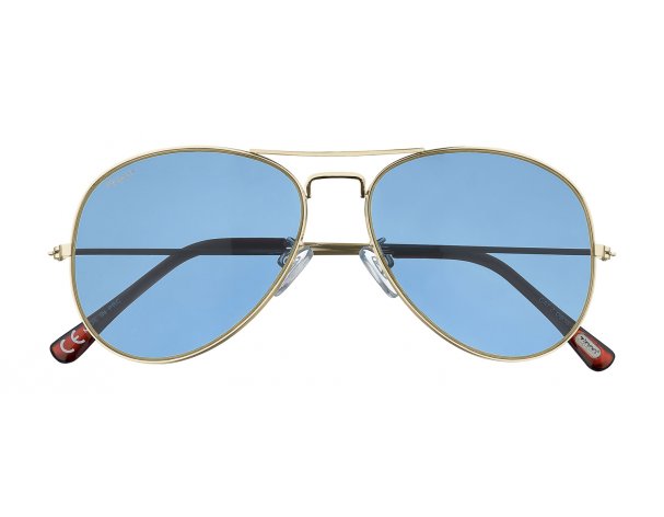Sunglasses Zippo, unisex, copper frames, blue lenses, gold (OB36-21)