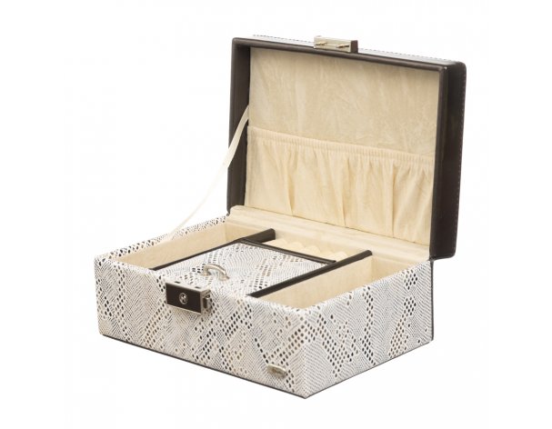 Jewelry box Jardin D'Ete, beige-gold color, snake, 18.3x12.3x8.6 cm