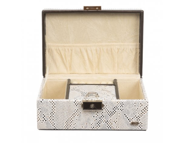 Jewelry box Jardin D'Ete, beige-gold color, snake, 18.3x12.3x8.6 cm