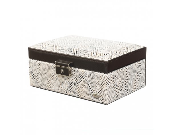 Jewelry box Jardin D'Ete, beige-gold color, snake, 18.3x12.3x8.6 cm