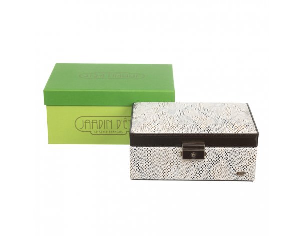 Jewelry box Jardin D'Ete, beige-gold color, snake, 18.3x12.3x8.6 cm