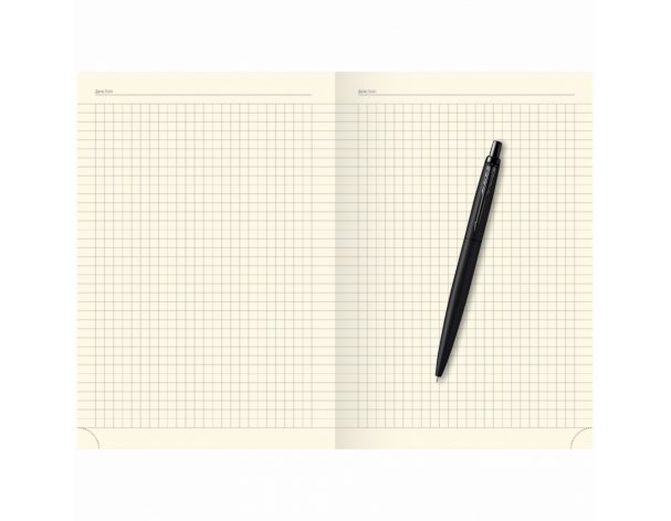 Gift set: ballpoint pen Parker Jotter XL SE20 Monochrome and an undated diary, black cut, black