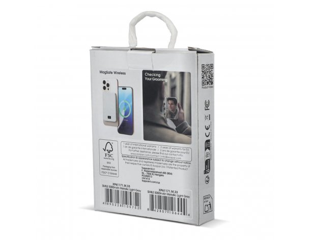 Аккумулятор внешний беспроводной Xoopar Smile с MagSafe и зеркалом, 5000 мА·ч (XP61171.M.33)