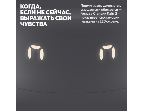 Колонка умная Яндекс Станция Лайт 2 на YaGPT YNDX-00026 (серый)