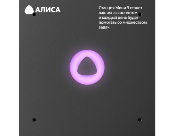 Колонка умная Яндекс Станция Мини 3 на YaGPT, модель YNDX-00027 (серый)