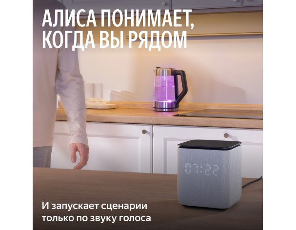 Колонка умная Яндекс Станция Миди c Zigbee, модель YNDX-00054 (черный)